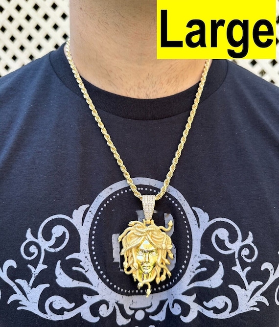 VERSACE★素敵！Gold Tone MEDUSA SERPENT Pendant NECKLACE NEW $790 VERSACE Warm Gold Tone MEDUSA WINGED SERPENT