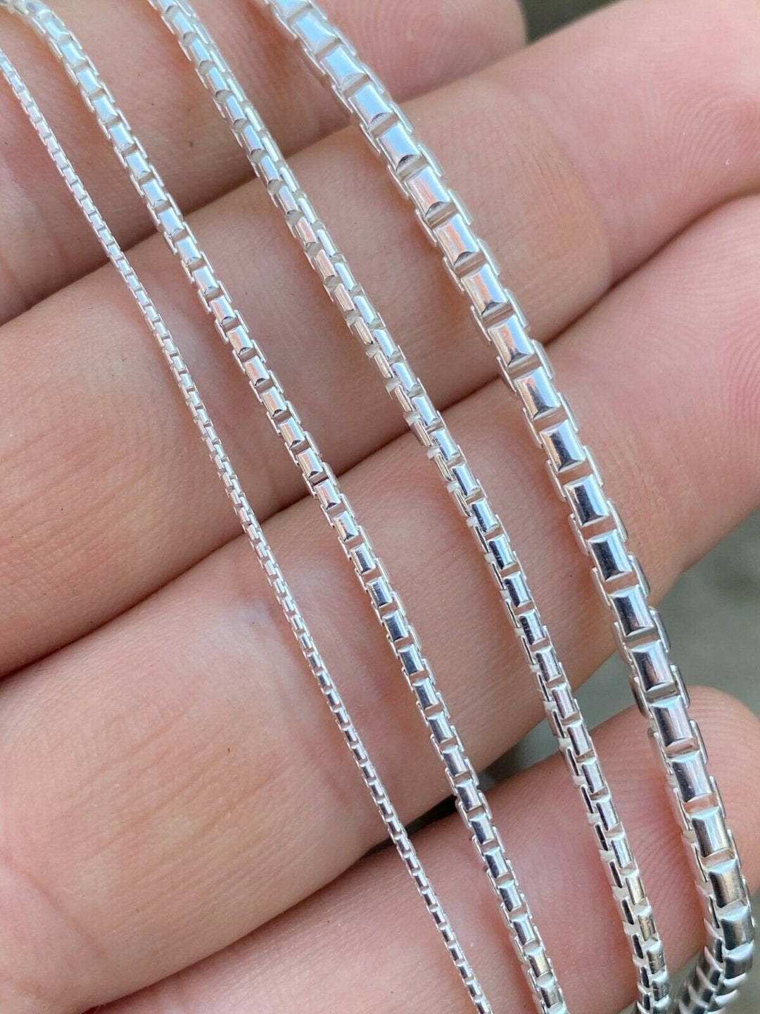 Sterling silver box chain shop 20 inch