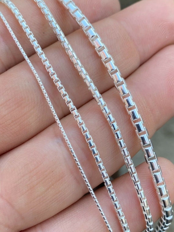 Mens Sterling Silver Rounded Box Chain 5mm Width 8.5-inch Length Mens Sterling Silver Rounded Box Chain 5mm Width 8.5-inch Length