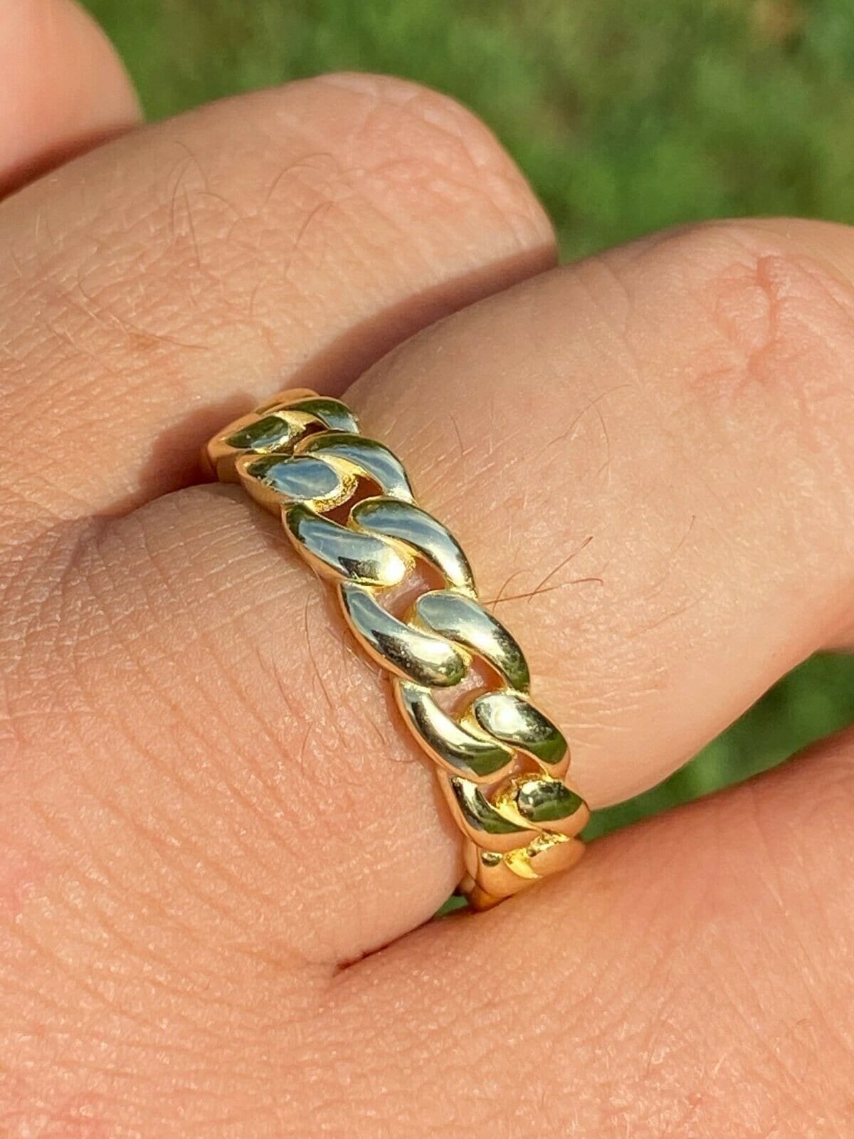 Men's Women's 14k Gold Finish Over Solid 925 Sterling Silver