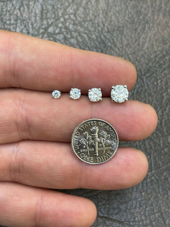 Boucles D'oreilles Huggie En Argent 925 Avec Moissanite 1ct - Neuf Avec étiquettes