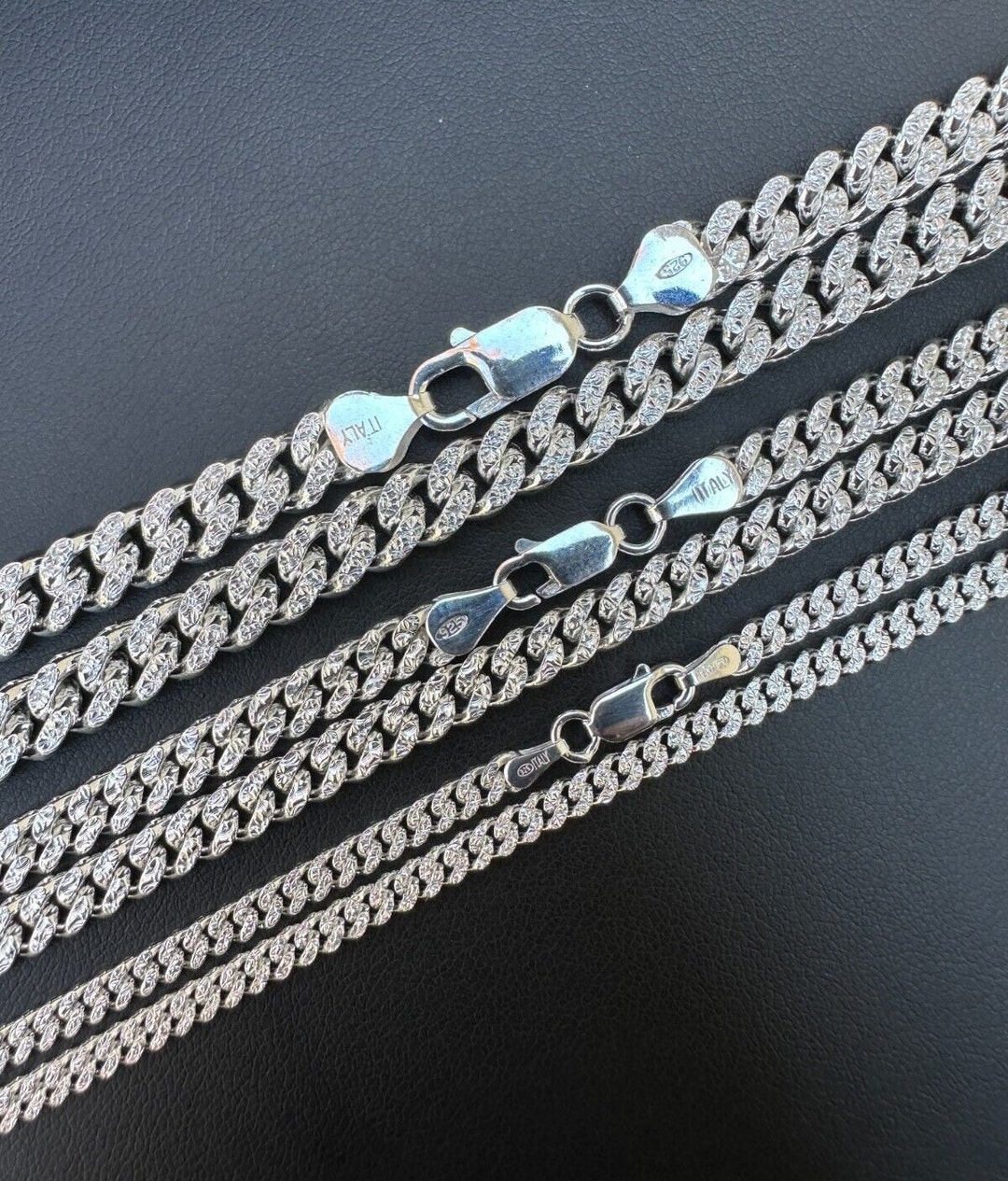 Bracciale Catena In Argento A Maglie Incrociate - Foto 3