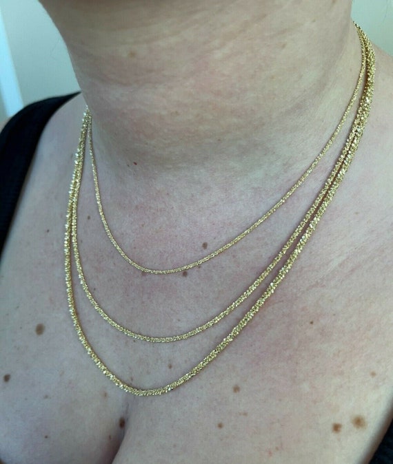 Men s Women s 14k Gold Over Real Solid 925 Sterling Silver SPARKLE