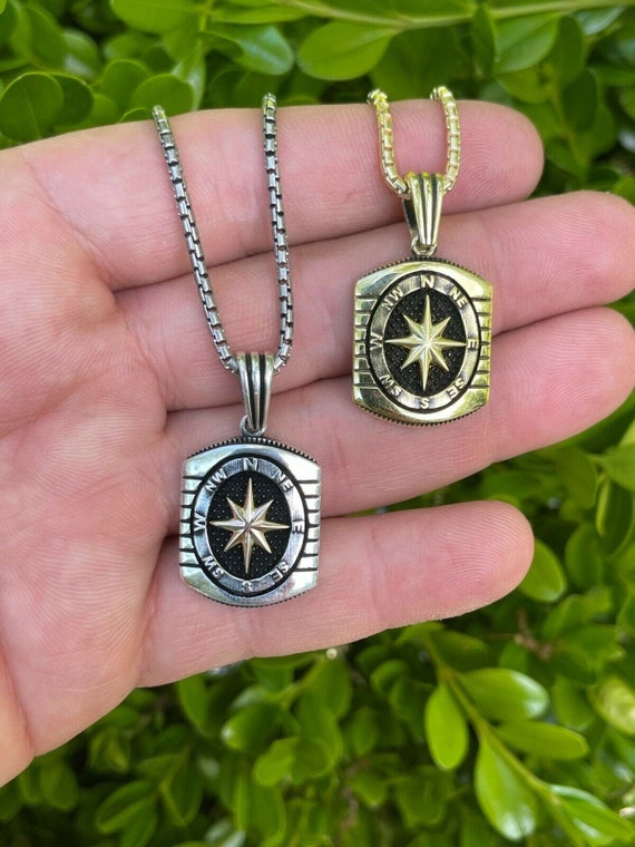 Etsy compass best sale necklace