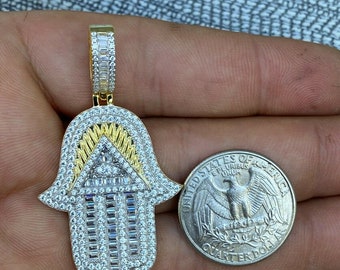 10Pcs Argento Antico Colore Hamsa Fatima Fascino Mano Male Occhio Blu Perlina Misura Ciondolo Collana Braccialetto Accessori Gioielli Fai Da Te - Foto 4