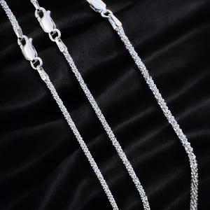 Sparkle Rope Chain: Solid 925 Sterling Silver Necklace, Italian Handmade
