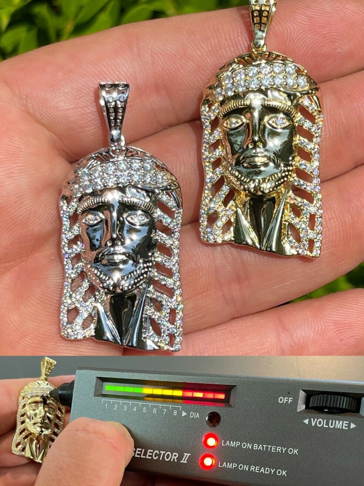 Real 925 Sterling Silver MOISSANITE Jesus Piece Iced Pendant Pass Diamond  Tester