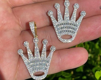rolex crown pendant necklace