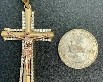 Collana Placcata Oro 18 K Crocifisso Gesù - Foto 6