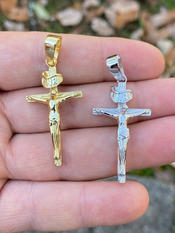 Descubrimiento Línea de visión Retirarse Hecho a mano Sólido 925 Plata de Ley Crucifijo De Hombre Cruz - Etsy España