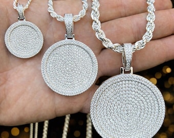 Hanger met Iced Moissaniet-medaillon: goud op sterlingzilver