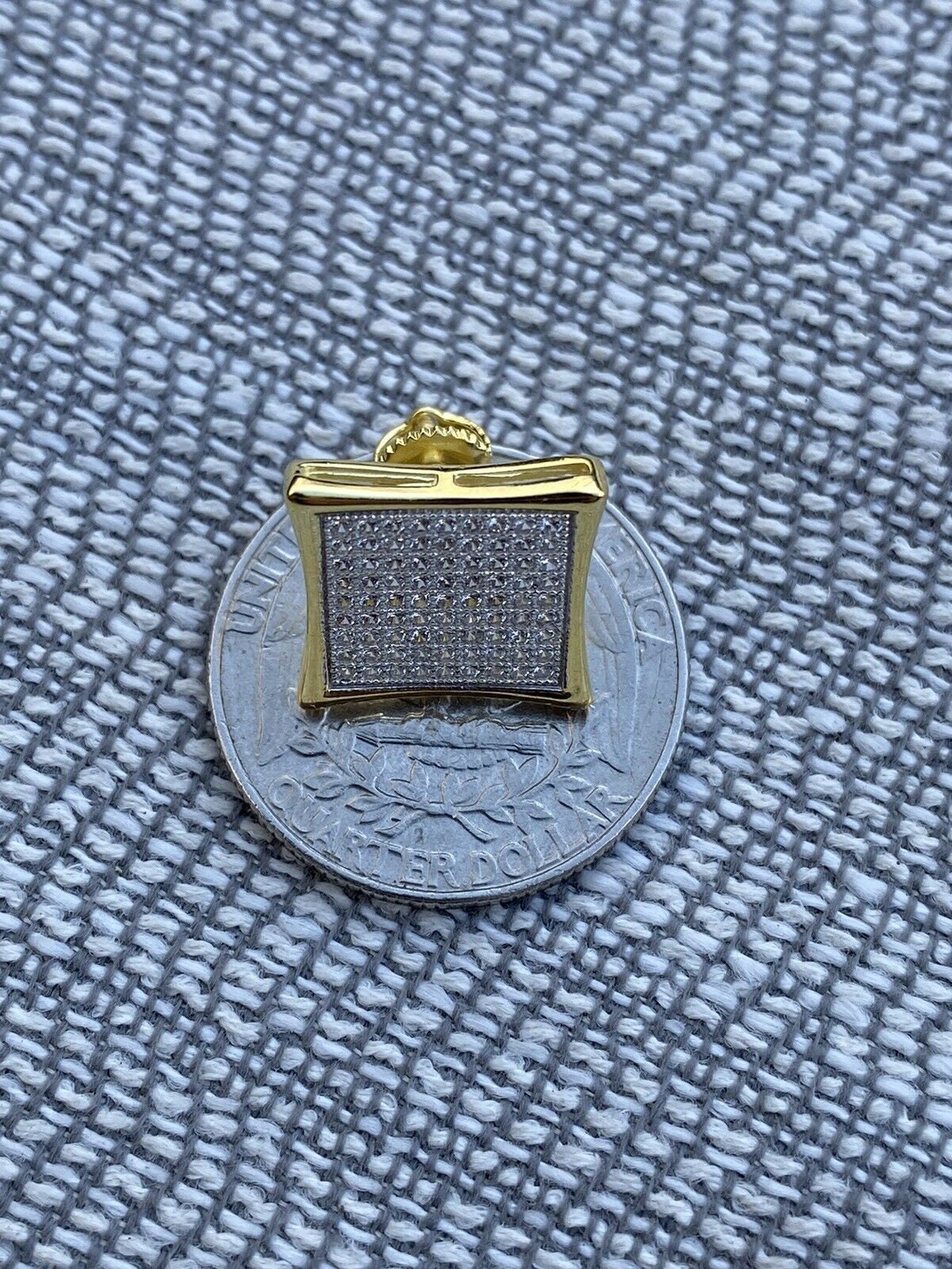 Flat square shop diamond earrings