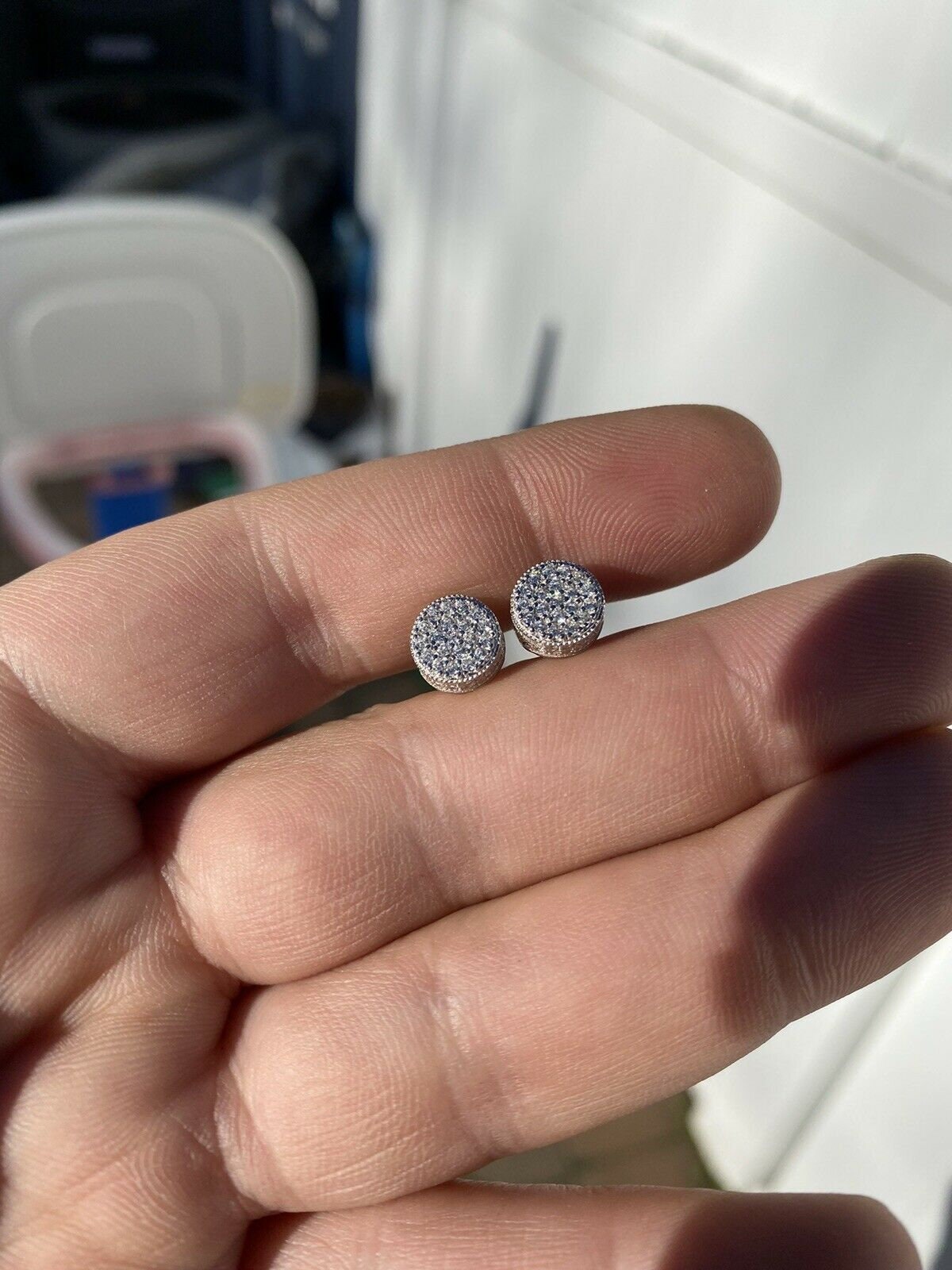 Iced Out Studs - Silver