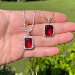 Men ruby pendant deals