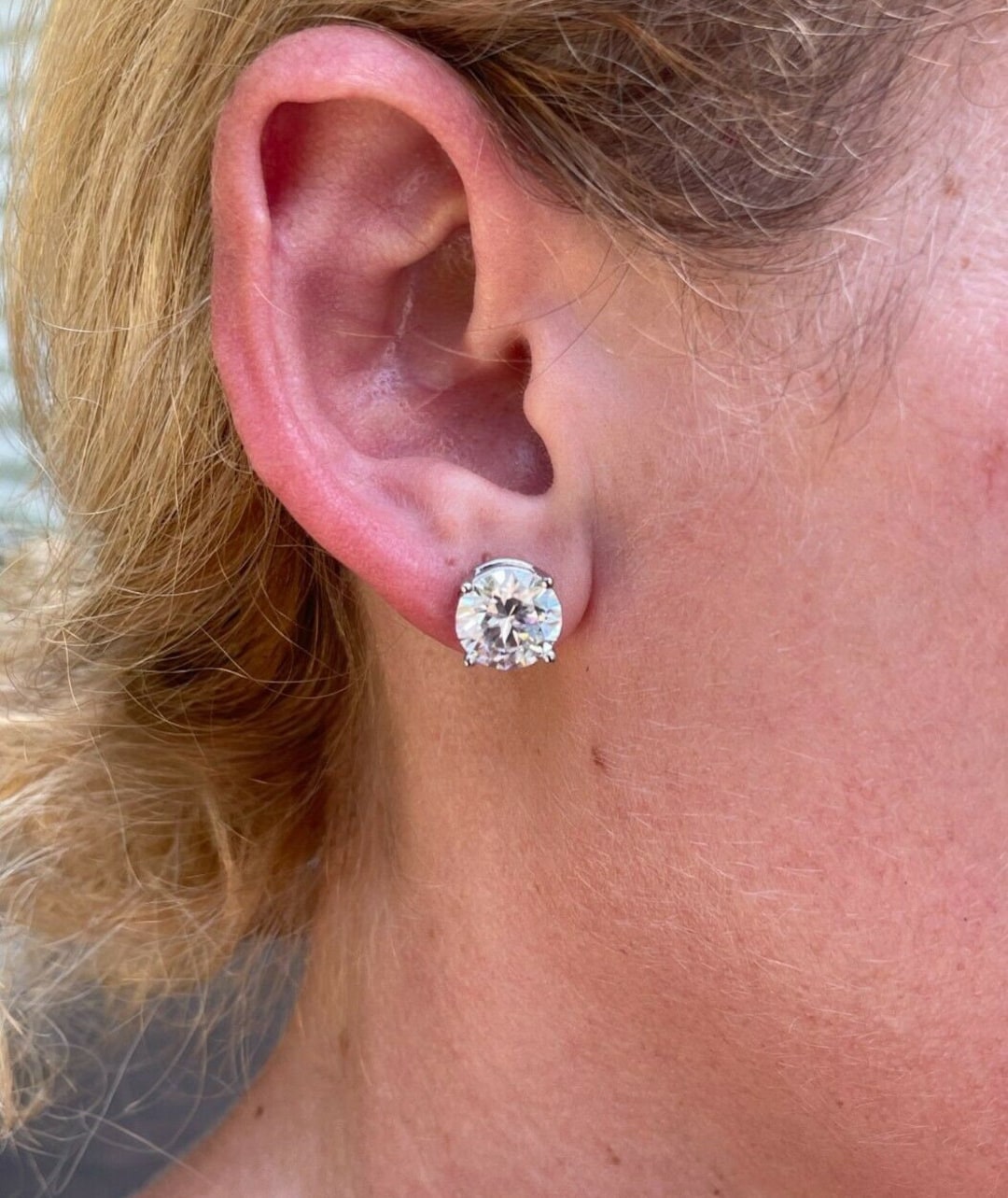 Men's Women's 10mm 8ct Tw Moissanite 925 Sterling Silver
