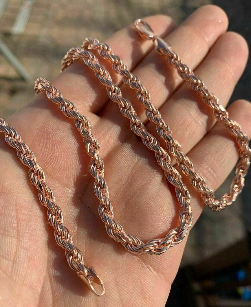 Rose gold rope chain 5mm deals