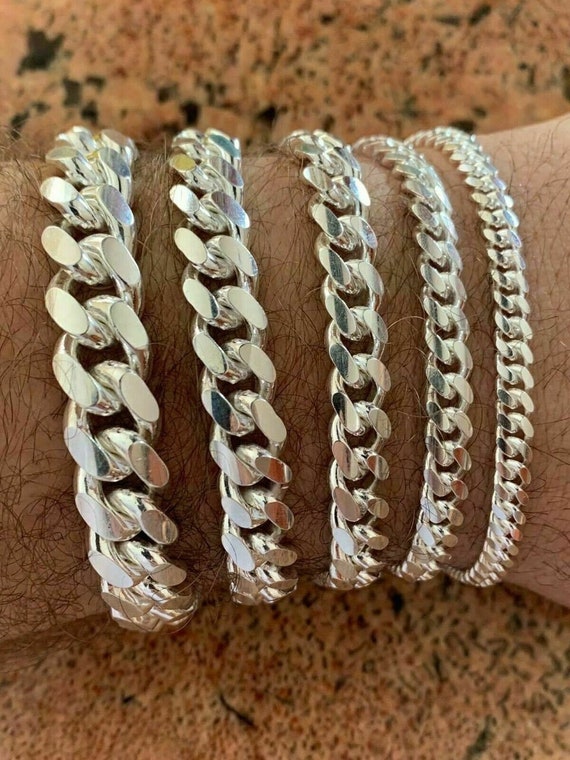 Sterling silver miami cuban link bracelet sale