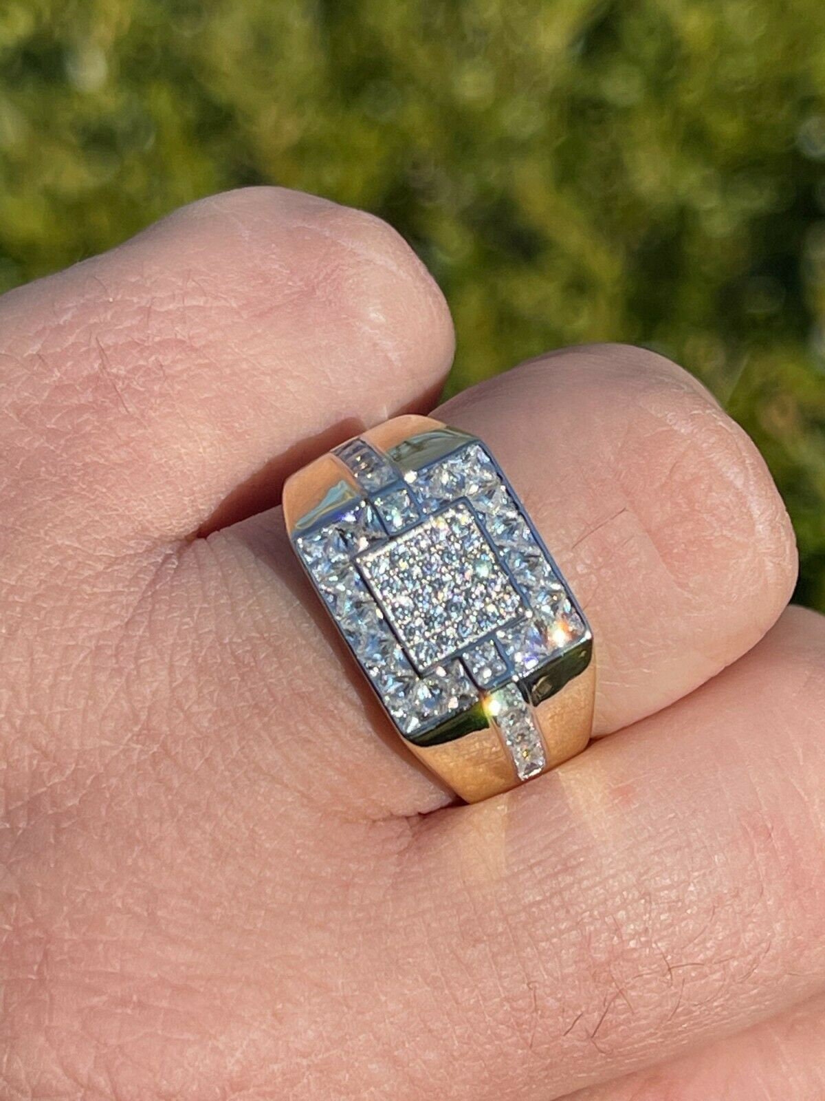Big diamond sale pinky ring