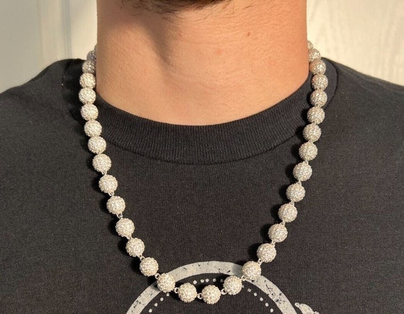 Orecchini Pendenti Shamballa In Argento Sterling Con Cristallo Austriaco Bianco 7 Mm - 2