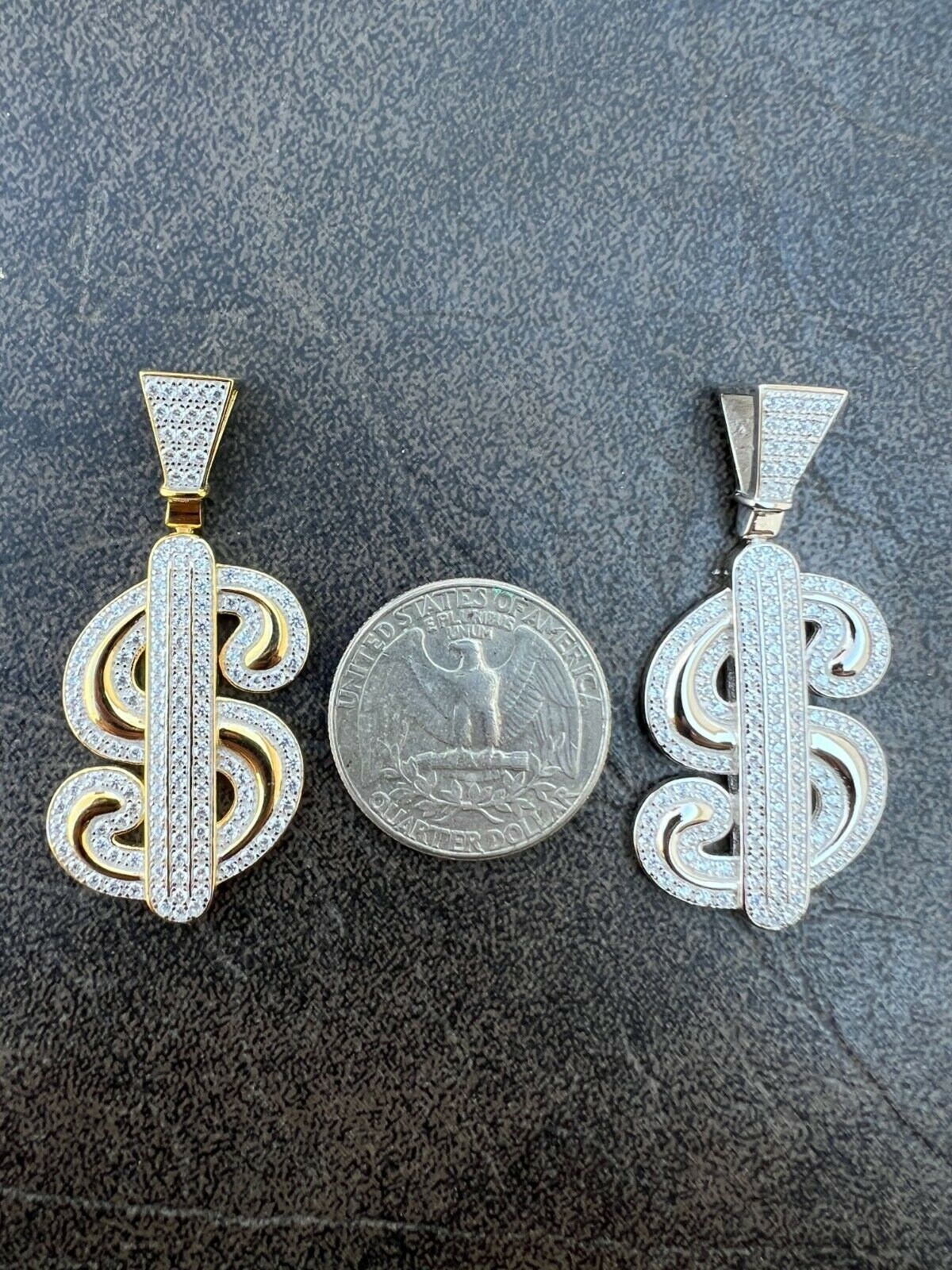 Collana Uomo Con Ciondolo Simbolo Del Dollaro Ice Out, Catena Hip Hop In Acciaio Inossidabile, Gioiello Rapper Punk - 2