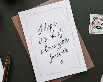 I Love You Forever | Valentines Card for Girlfriend, Boyfriend, Husband, Wife, Fiancé & Fiancée