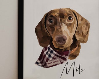 Hand-Drawn Dog Portraits, Custom-made Portraits for Dog Lovers