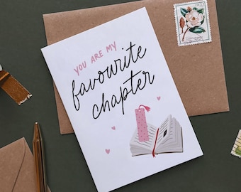My Favourite Chapter | Valentines Card for Book lovers, Boyfriend, Girlfriend, Fiancé & Fiancée