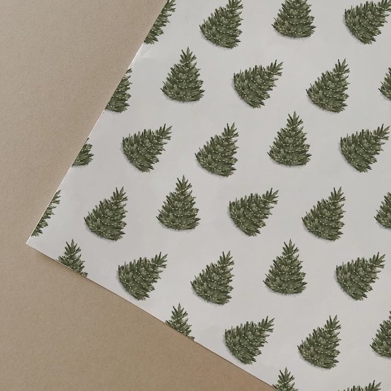 Christmas Tree Wrapping Paper | Eco-friendly Gift Wrap, Festive Xmas.