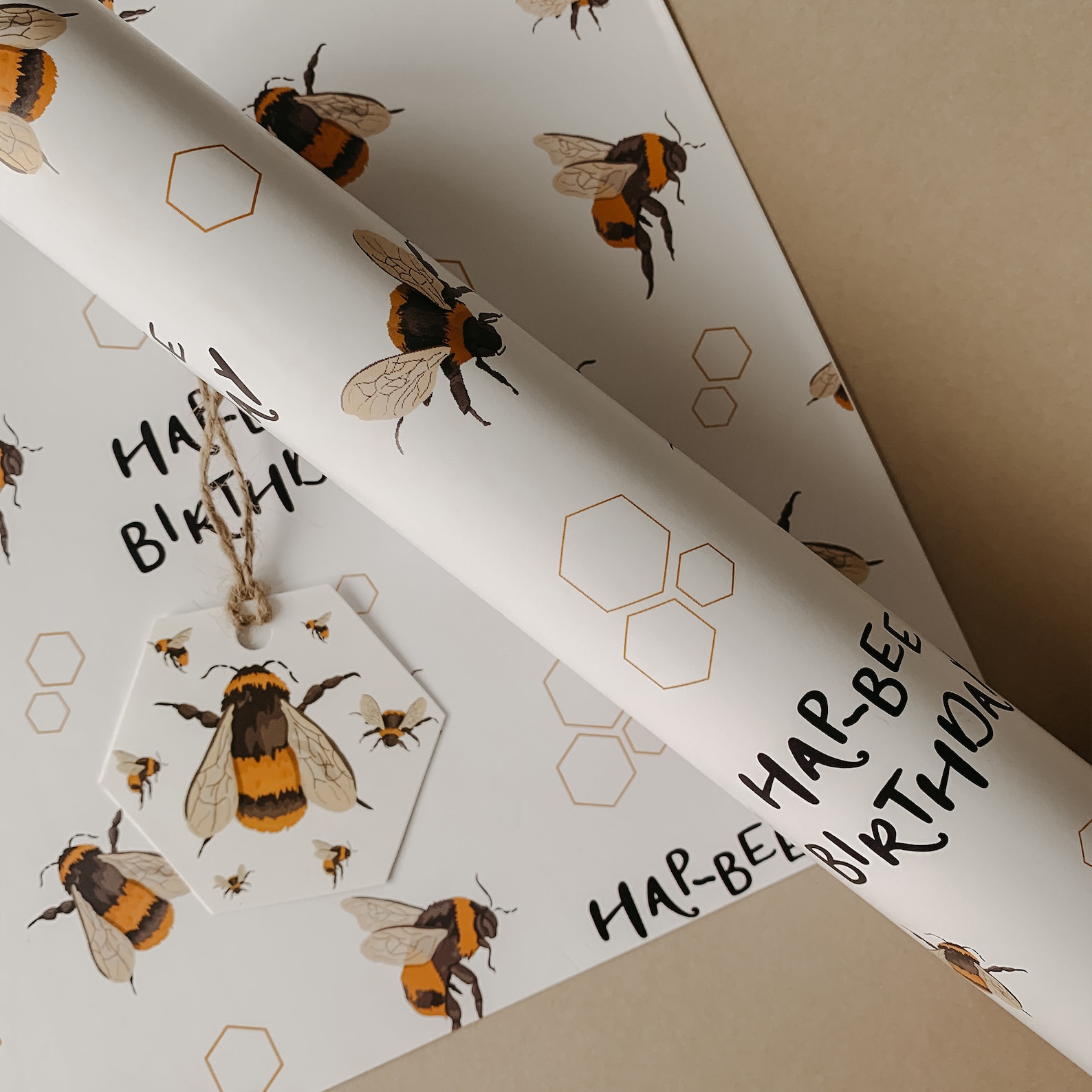 Bumble Bee Birthday Wrapping Paper & Gift Tag / Gift Wrapping Etsy UK
