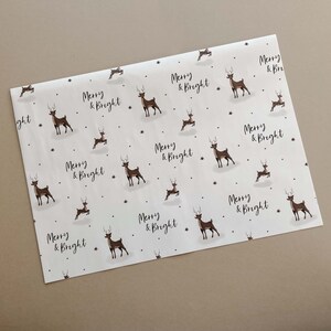Sheet of Reindeer Christmas wrapping paper