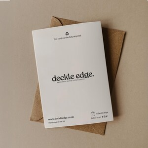 Back of greetings card with envelope - eco friendly