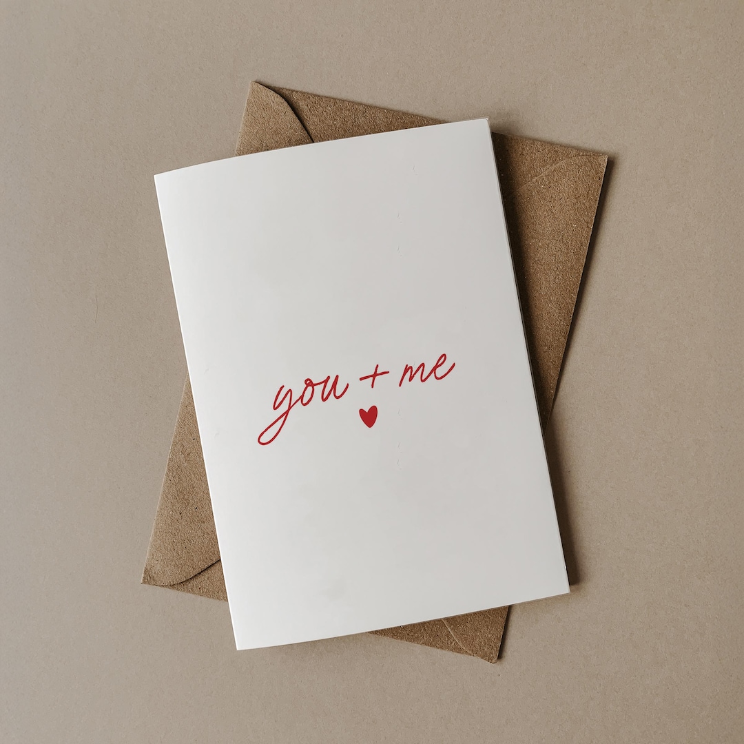 You and Me | Valentines Card for Girlfriend, Boyfriend, Husband, Wife ...