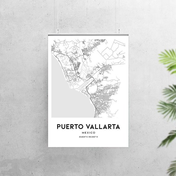 Puerto Vallarta Map Poster Print Wall Art Mexico Puerto Etsy Puerto Vallarta Map Poster Print Wall Art Mexico Puerto Etsy