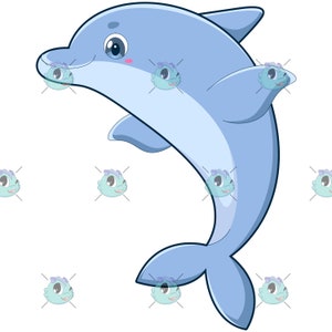 Bügelbild Delfin