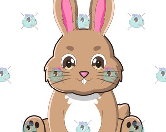 Bügelbild Hase