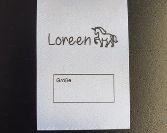 Textiletiketten Einhorn