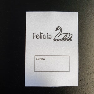 Textiletiketten Schwan