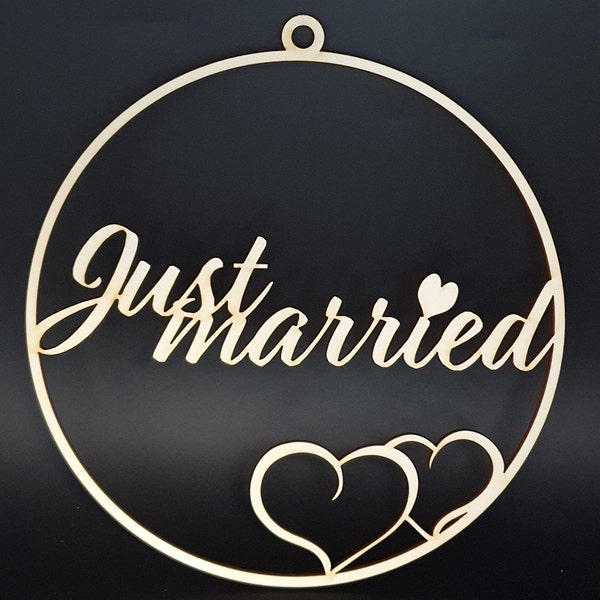 Türschild "Just married"