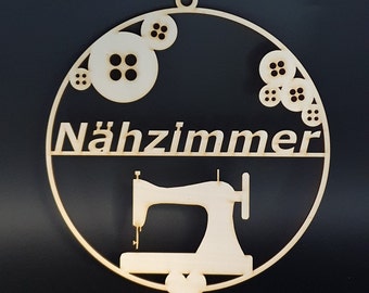 Türschild "Nähzimmer"