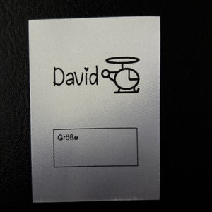 Textiletiketten Helikopter