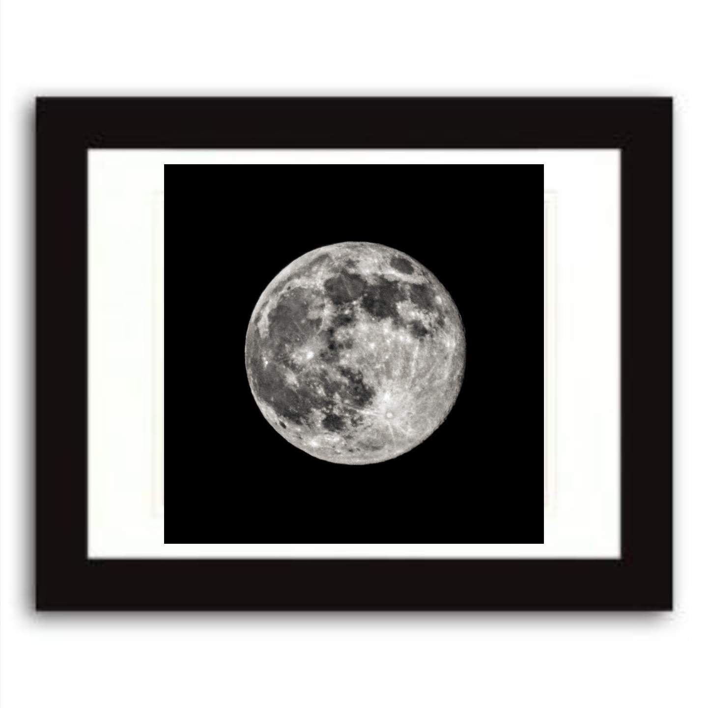 Black and White Moon Digital Download, Wall Art, Wall Decor, One of a Kind, Instant Download