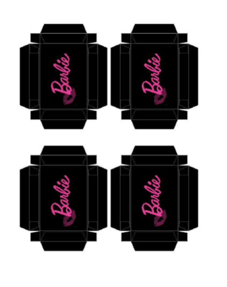 Barbie Shoe Boxes Printable Etsy
