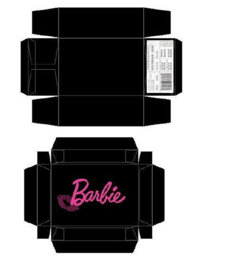 Barbie Shoe Boxes Printable Etsy