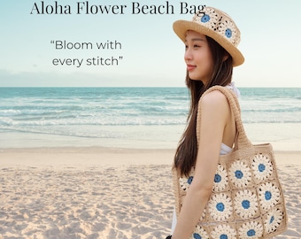 Aloha Flower Beach Bag Crochet Pattern (Korean Version) | Digital PDF Download