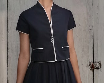 Vintage 1940's Navy Dress & Jacket