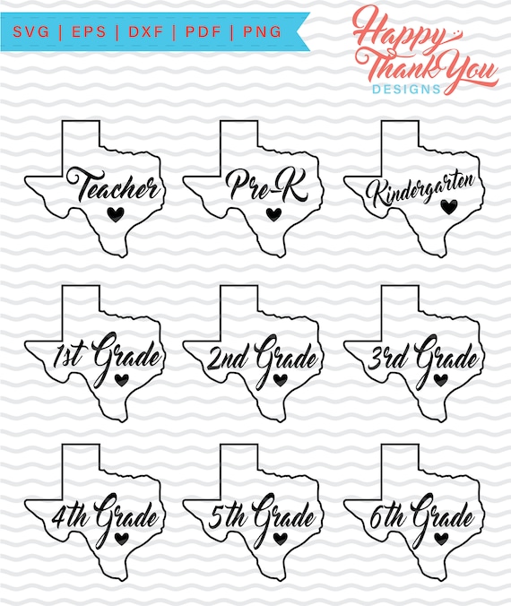 Texas Teacher Set SVG Digital Design, Texas Teacher Shirt Design, Texas Teacher Set Decal Design, HTV Design Files, Cut File Design