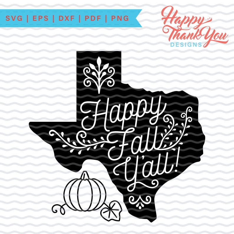 Download Happy Fall Y'all Texas SVG Digital Design Fall Texas | Etsy