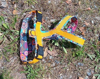 Chest harness vintage yellow