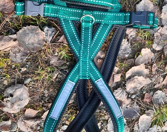 MODOG chest harness reflex strap green Airmesh black