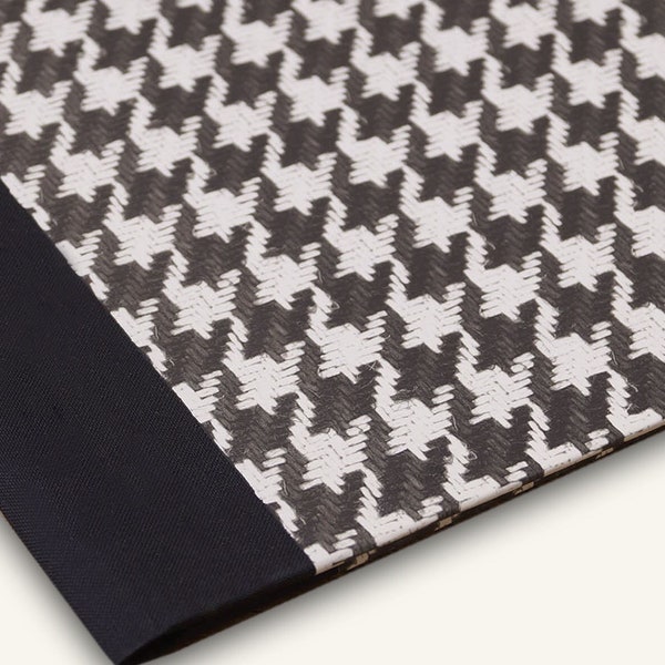 Black and white folder "Veitl", houndstooth pattern, handmade in Germany